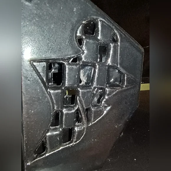 Unique Vtg 90s Modern Geometric Artisan Ceramic Book Ends, Handmade - Picture 2 of 15